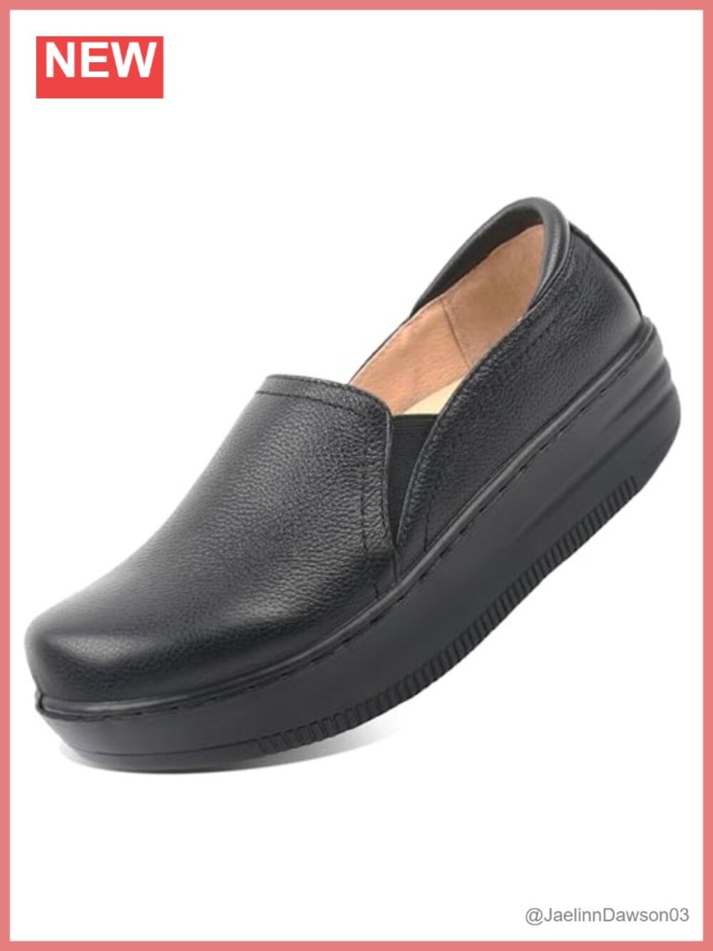 Women's Leather Clogs - Lightweight Slip-Resistant Work Shoes with Removable